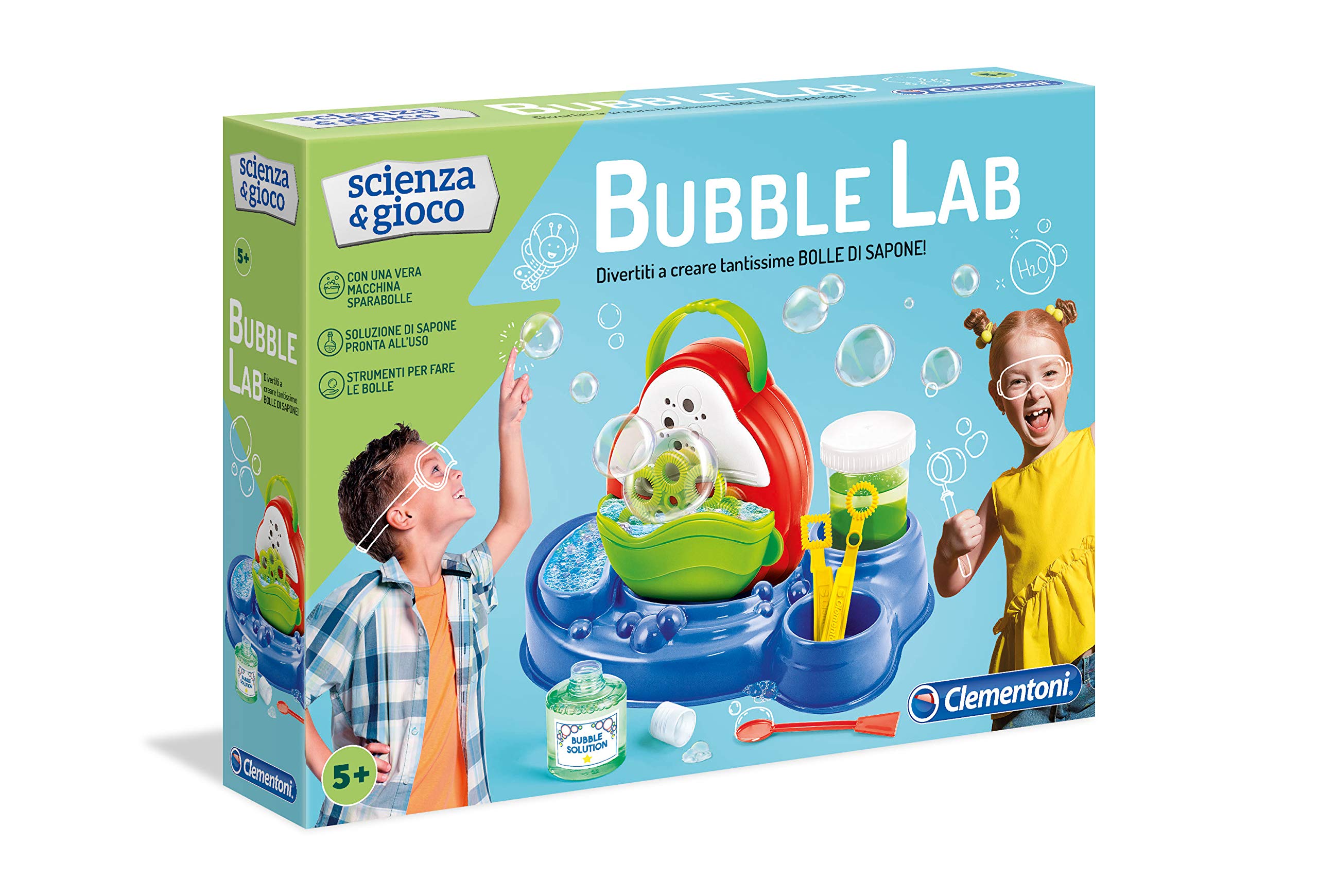 Clementoni- Ciencia y Juego-Bubble Lab Laboratorio Científico, Multicolor (19123