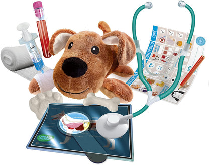 Clementoni Lab-Apprendisti kit esperimenti di scienza, gioco scientifico bambini 5 anni+, laboratorio veterinario, versione in italiano, Made in Italy, Multicolore, Medio, 19267