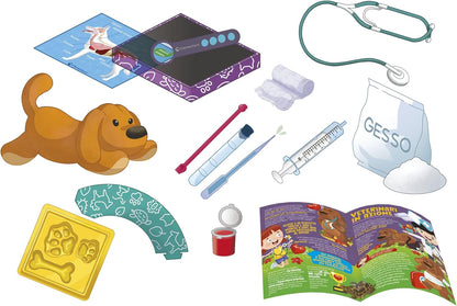 Clementoni Lab-Apprendisti kit esperimenti di scienza, gioco scientifico bambini 5 anni+, laboratorio veterinario, versione in italiano, Made in Italy, Multicolore, Medio, 19267