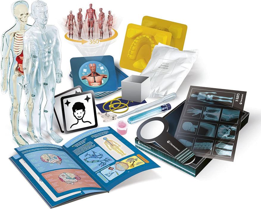 Clementoni Lab Super-Lab Anatomy, Science Experiments, Science Game Ages 8 - Made in Italy, Multi-Colour, 19299