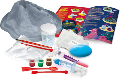 Clementoni - 19354 - Science and Play Lab - Volcanoes and Super Eruptions - Scientific Experiments for Children from 8 Years, Fluorescent Educational Volcanic Eruption (Game in Italian), Made in Italy