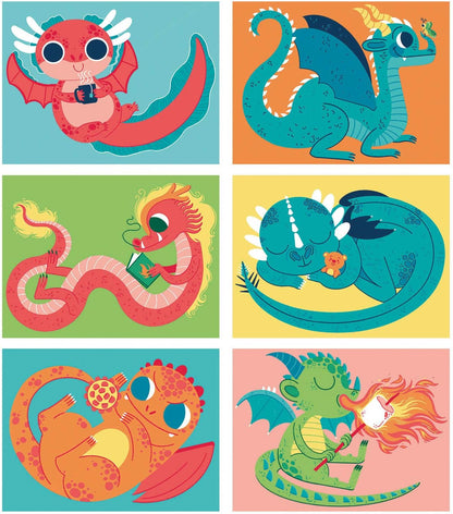 Clementoni 45006 Cubes Play for Future-Dragons-12 Pieces-Made in Italy-100% Recycled Materials, Jigsaw Puzzle for Kids