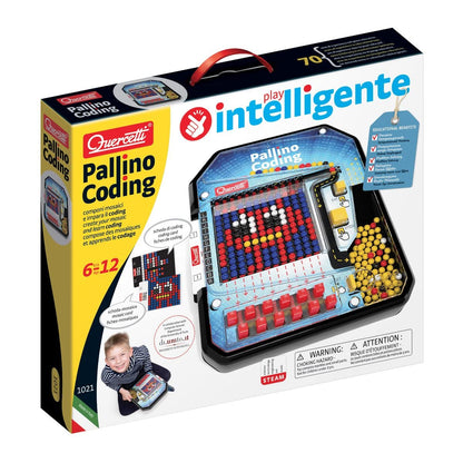 Quercetti Pallino Coding Toy - Create Mosaic Patterns and Learn Beginner Programming Skills, for Kids Ages 6-12 Years