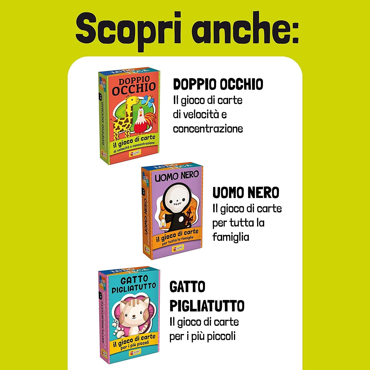 Liscianigiochi, Ludoteca Le Carte dei Kids Mazzetti und Rubamazzetti Gesellschaftsspiel, Mehrfarbig, 85804