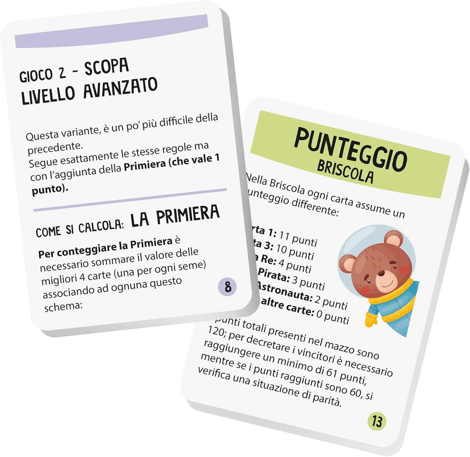 Lisciani Giochi- Ludoteca Le Carte dei Bambini Scopa e Briscola, Multicolore, 92857