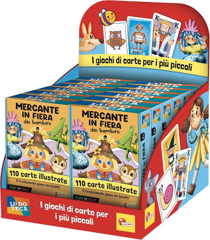 Lisciani Giochi- Game Library Children's Cards Merchant at the Fair, Color, 96695