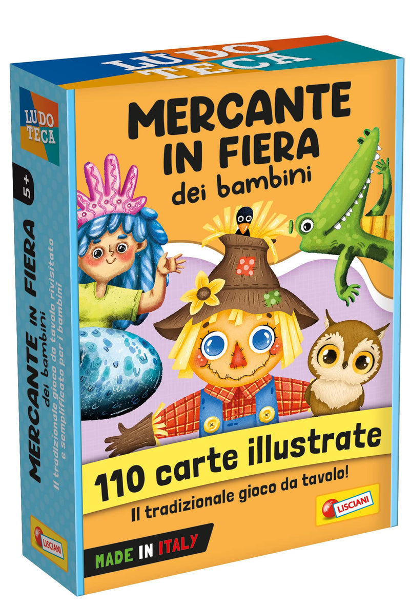Lisciani Giochi- Game Library Children's Cards Merchant at the Fair, Color, 96695