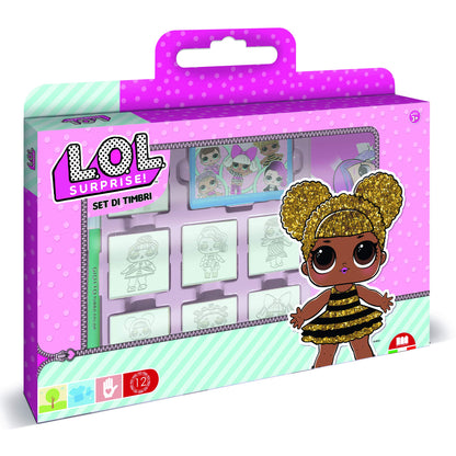 Multiprint- L.O.L. Surprise Juego de Sellos, Color carbón (7980