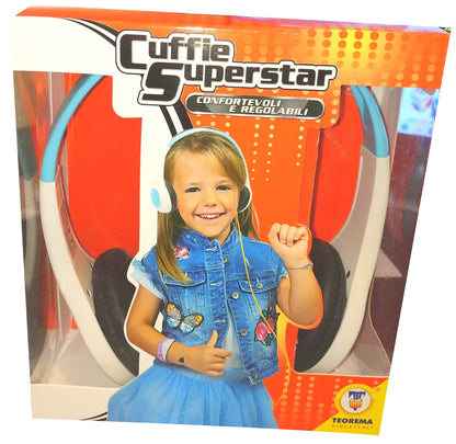 Teorema Superstar Children's Headphones Comfortable and Adjustable with 150 cm Cable