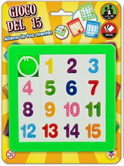 TEOREMA SRL- GIOCO del 15 66630 Juegos de Mesa, Multicolor