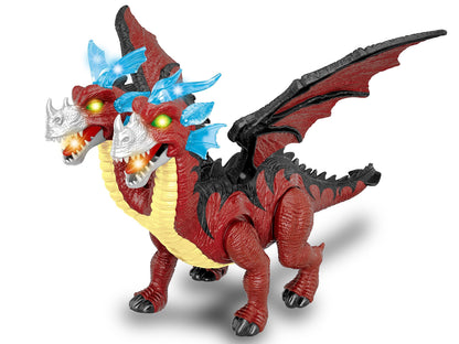 Teorema 66856 - Mega Dragon with 2 Heads Walking with Sound and Bright Effects
