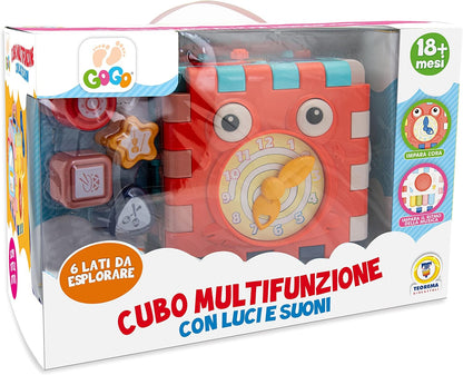 Teorema Giocattoli Cubo Montessori Multiactividad, Juguete Infantil con Luces y melodías (Teorema SRL 67317