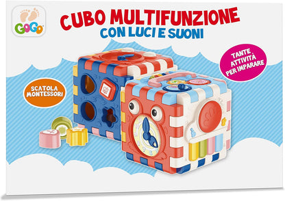 Teorema Giocattoli Cubo Montessori Multiactividad, Juguete Infantil con Luces y melodías (Teorema SRL 67317