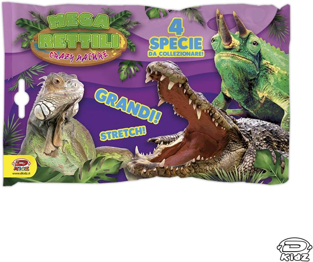D-KIDZ DIM02236P Crazy Nature Mega Reptile, Assortment, Multi-Coloured