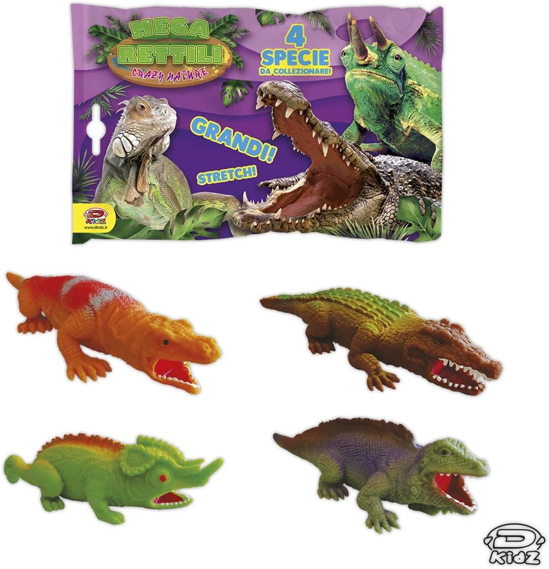D-KIDZ DIM02236P Crazy Nature Mega Reptile, Assortment, Multi-Coloured