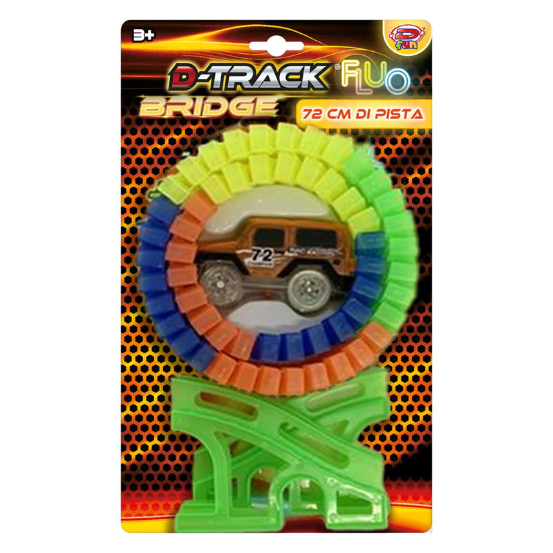 D-KIDZ DIP76600 D-Truck Dynit Kids D-Track Fluo Bridge, Multi-Coloured