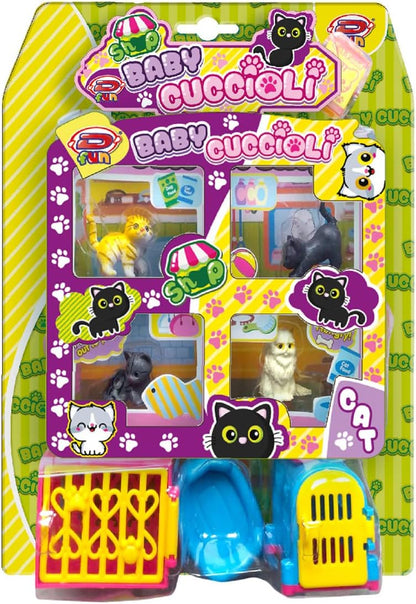 D-fun DIP76652 Gatto Baby Puppies Shop, Cats, Multi-Coloured