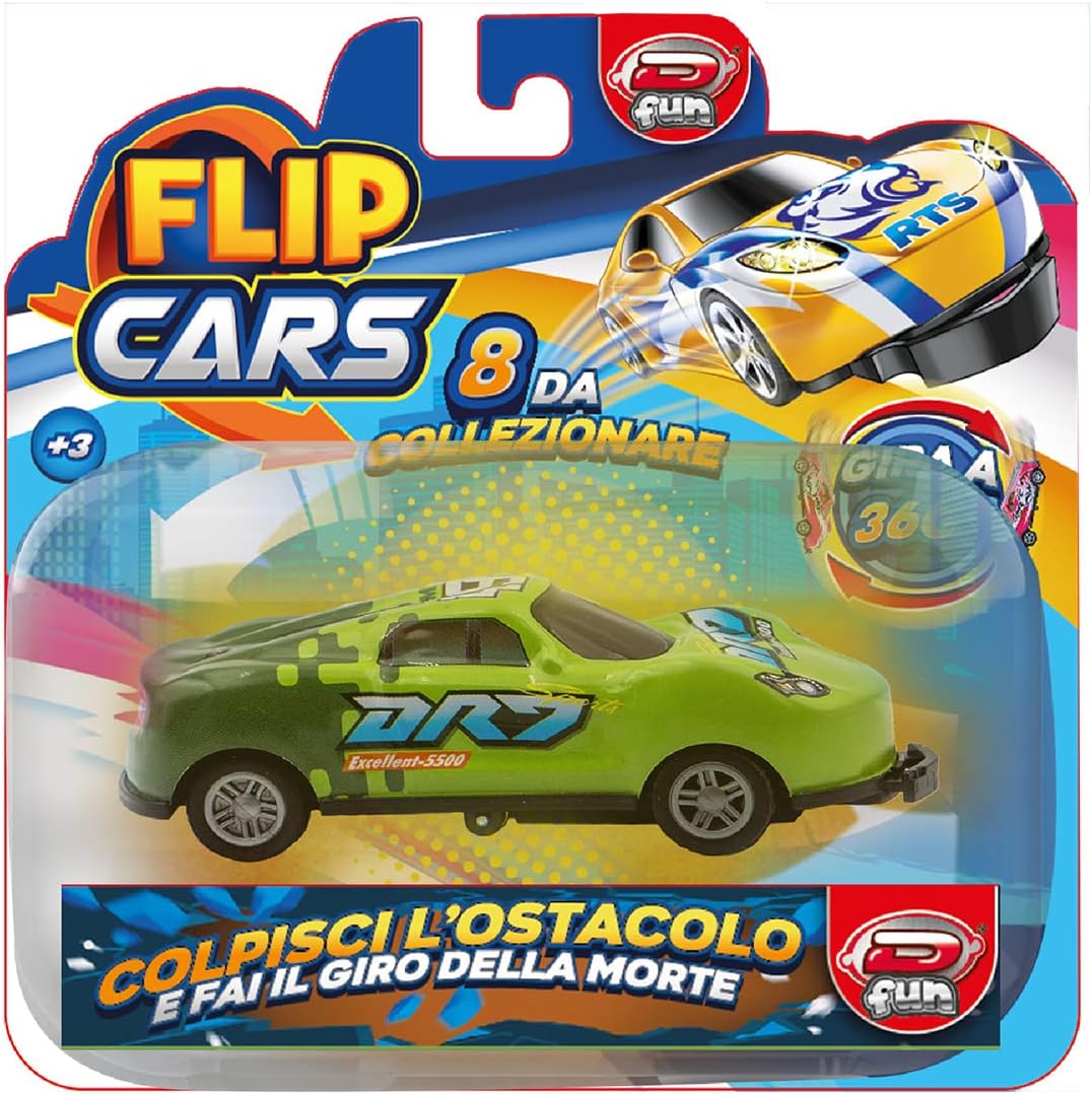 D-KIDZ 6203289 Macchinine Flip Cars, Assortment, Multi-Coloured