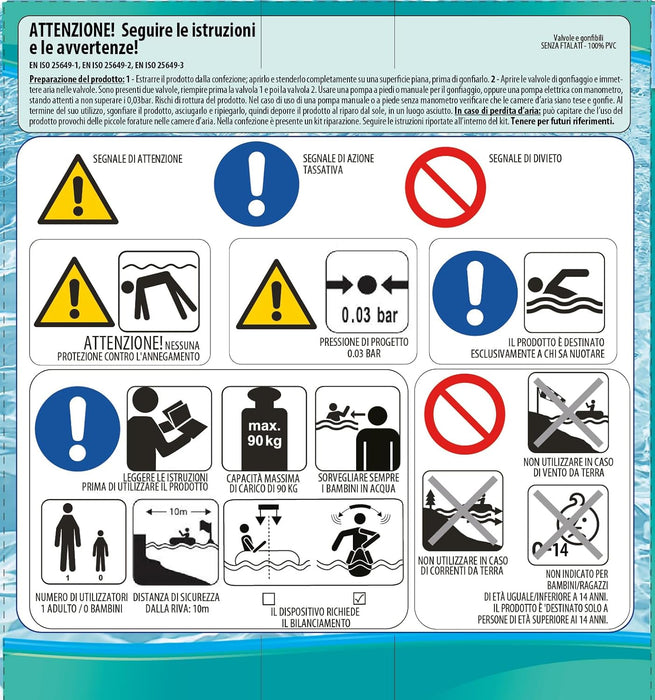 D-FUN- Materassino Surf con Borsa Summer Bag, DIP77055