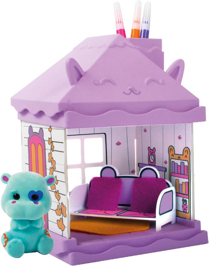 Grandi Giochi - Fuzzikins The Colours Puppies Houses, The Hippo Living Room, Puppies to Colour, Wash and Recolour - FUZ00004