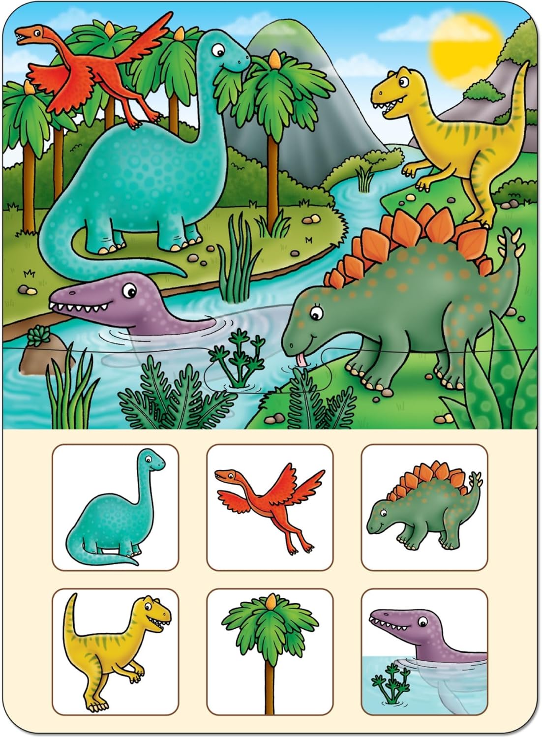 Orchard Toys La Tombola dei Dinosauri – Educational Matching and Memory Game for Children from 3 to 7 Years (Italian Edition