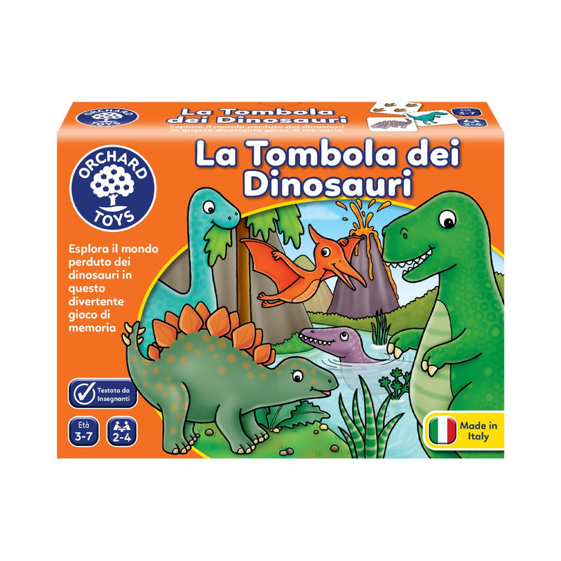 Orchard Toys La Tombola dei Dinosauri – Educational Matching and Memory Game for Children from 3 to 7 Years (Italian Edition