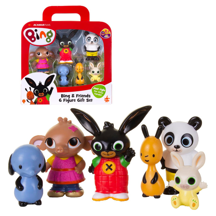 Bing - Pack de 6 figuritas, de los personajes principales de la serie, recomendado para niños de 1 año (Famosa BNG07001