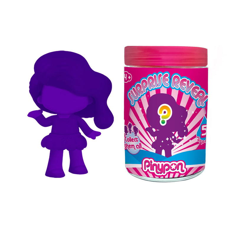 Pinypon - Surprise Reveal 3, gelbe Überraschungspuppe, mit 5 Zubehörteilen für die Minifigur und Überraschungskleidung, für Mädchen und Jungen ab 3 Jahren, Famosa (PNY28300