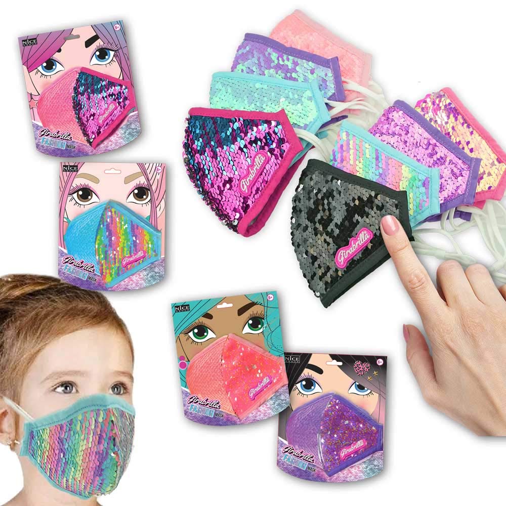 Girabrilla - Nice Group Fashion Reversible Sequin Mask with Adjustable Elastic Bands, Multi-Colour, 2810