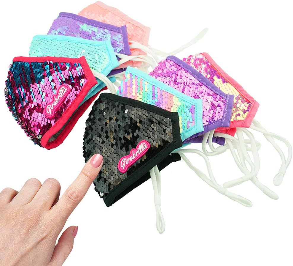 Girabrilla - Nice Group Fashion Reversible Sequin Mask with Adjustable Elastic Bands, Multi-Colour, 2810