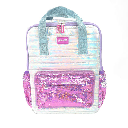 Girabrilla -Nice Group Puffer Glam School Backpack for Girls with Reversible Sequins Pockets, Assorted Color, One Size, 19001