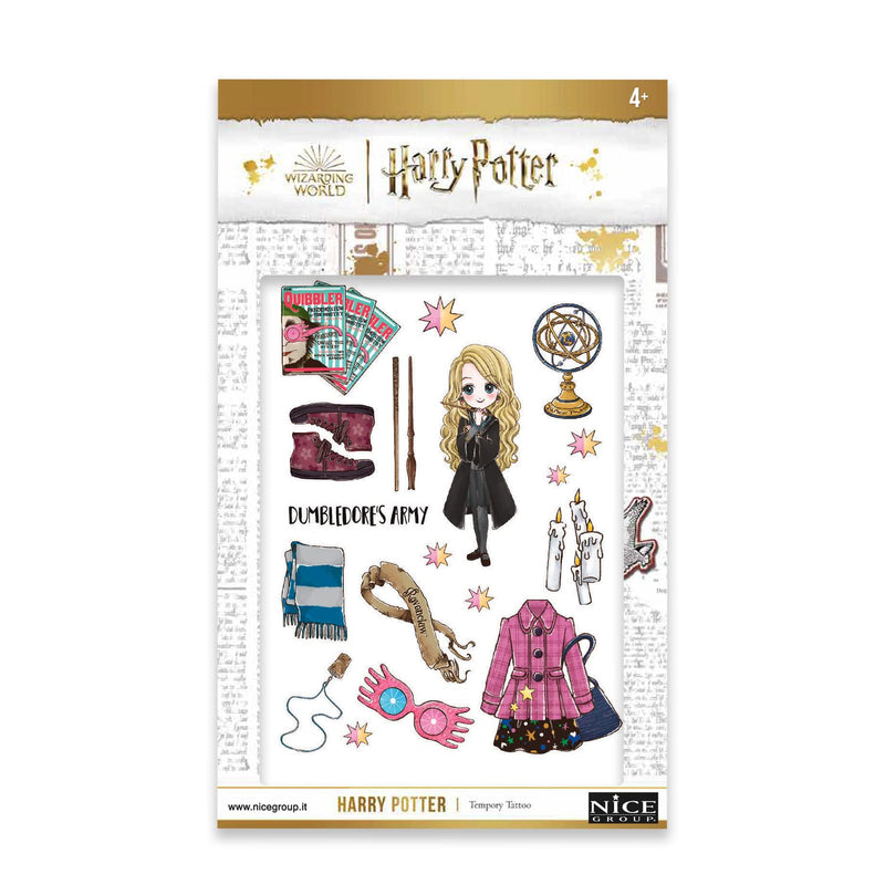Nice Group Harry Potter – Temporary Tattoo – Tatuaggi Temporanei per Bambini, 2 Fogli con Immagini Colorate, Diamantiny, Multicolore, 21106