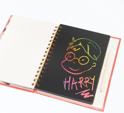Nice Group 21109 Harry Potter Scratch, Book with Cartoon Wizards to Discover and Pages to Write, Multicolor, Taglia Unica
