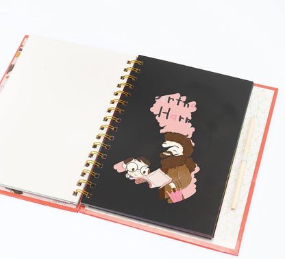 Nice Group 21109 Harry Potter Scratch, Book with Cartoon Wizards to Discover and Pages to Write, Multicolor, Taglia Unica