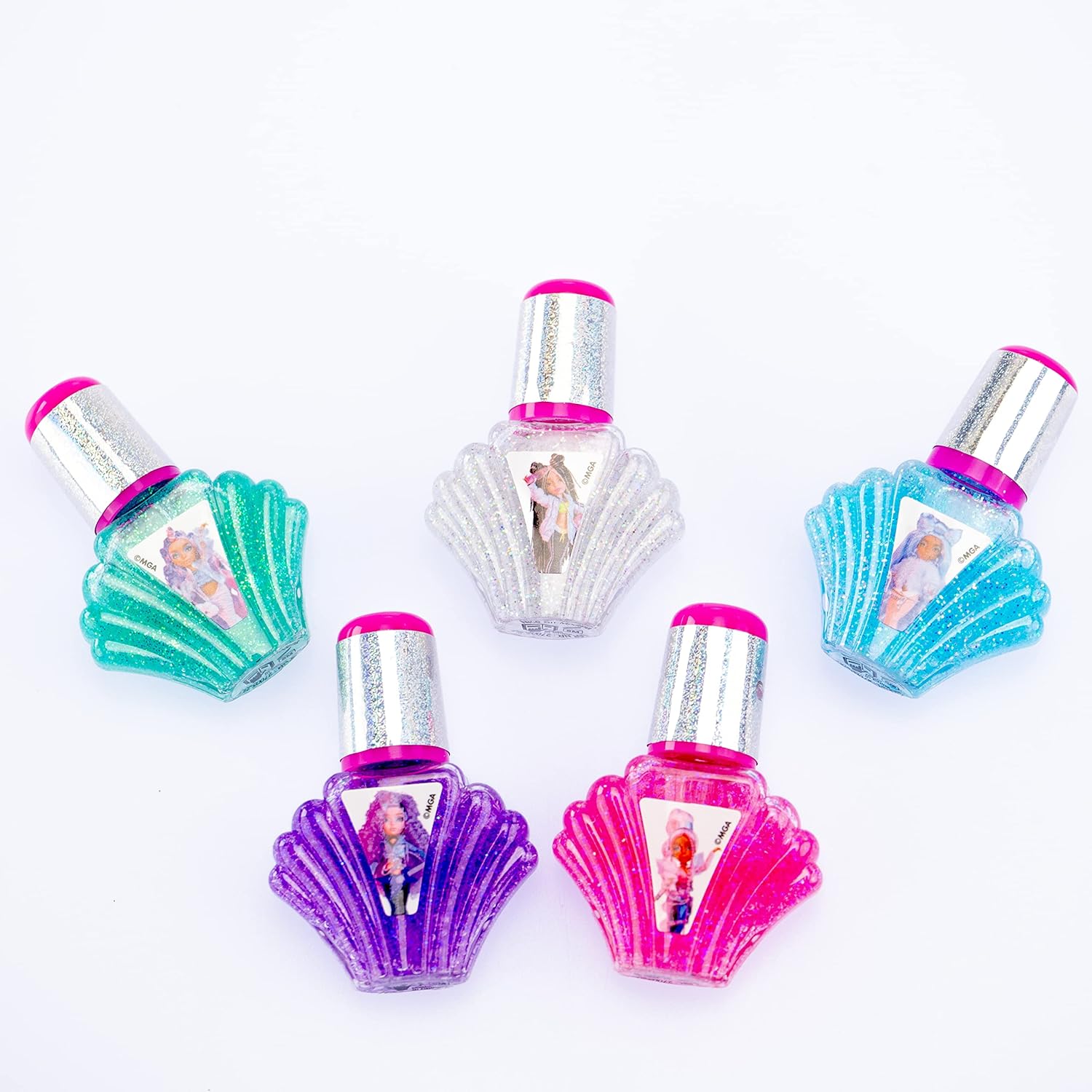 Nice Group - Mermaze Nail Art Set - Kit di Smalti per Unghie con gemme e stickers adesivi, separa dita e lima per bambini