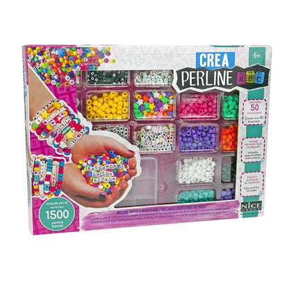 Nice Group-Perline ABC 1500 Giocattolo, Multicolore, 87001