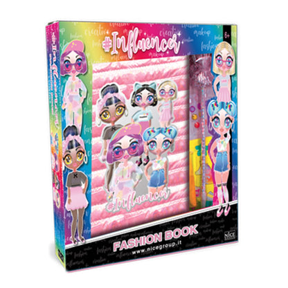 Nice Group Influencer Fashion Diary, Diario para Escribir Forrado en Tela Suave, Color Rosa, Taglia Unica (92053