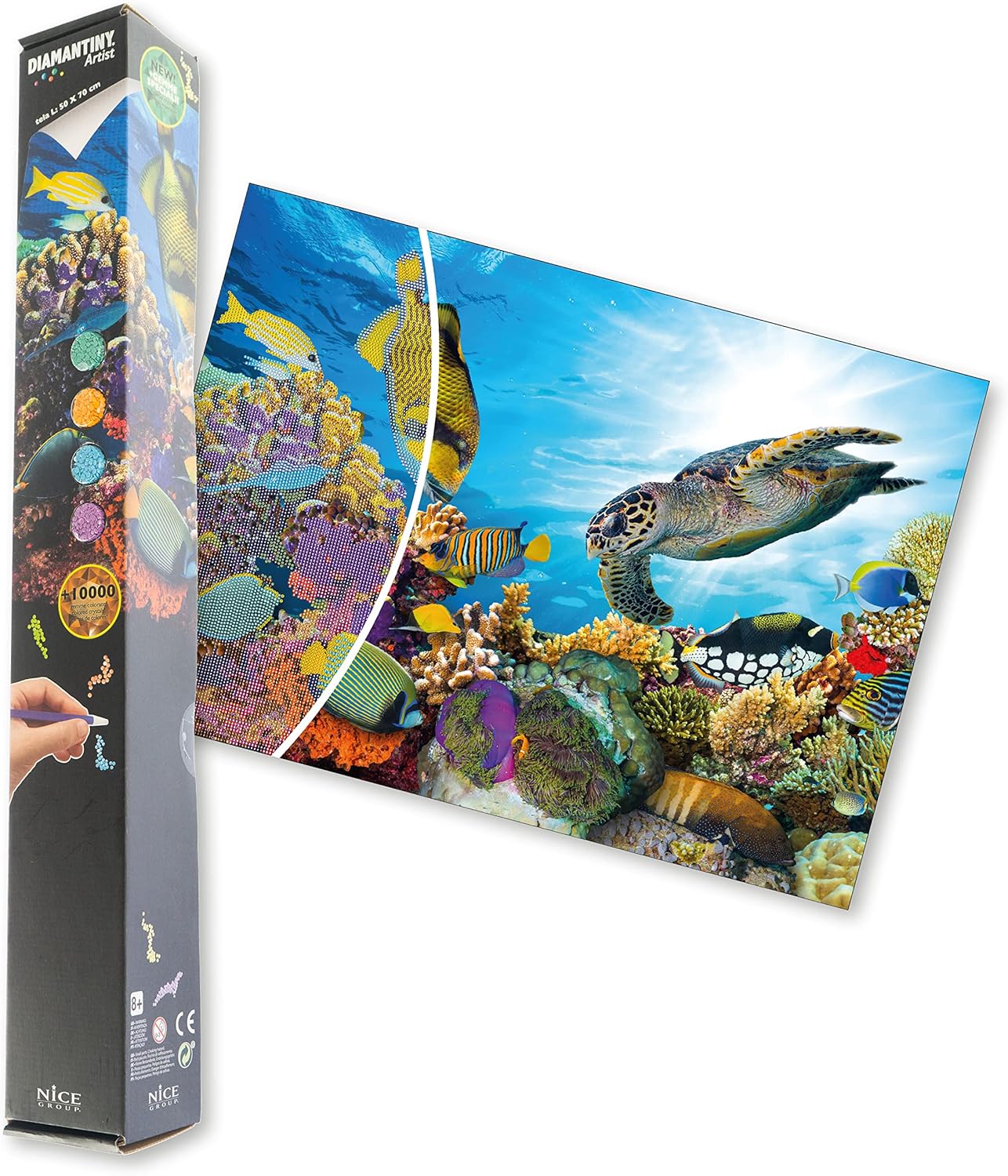 DIAMANTINY Artist - Creative Art, Diamond Painting Kit, 1 Tela LARGE Assortita a Sorpresa - 96545