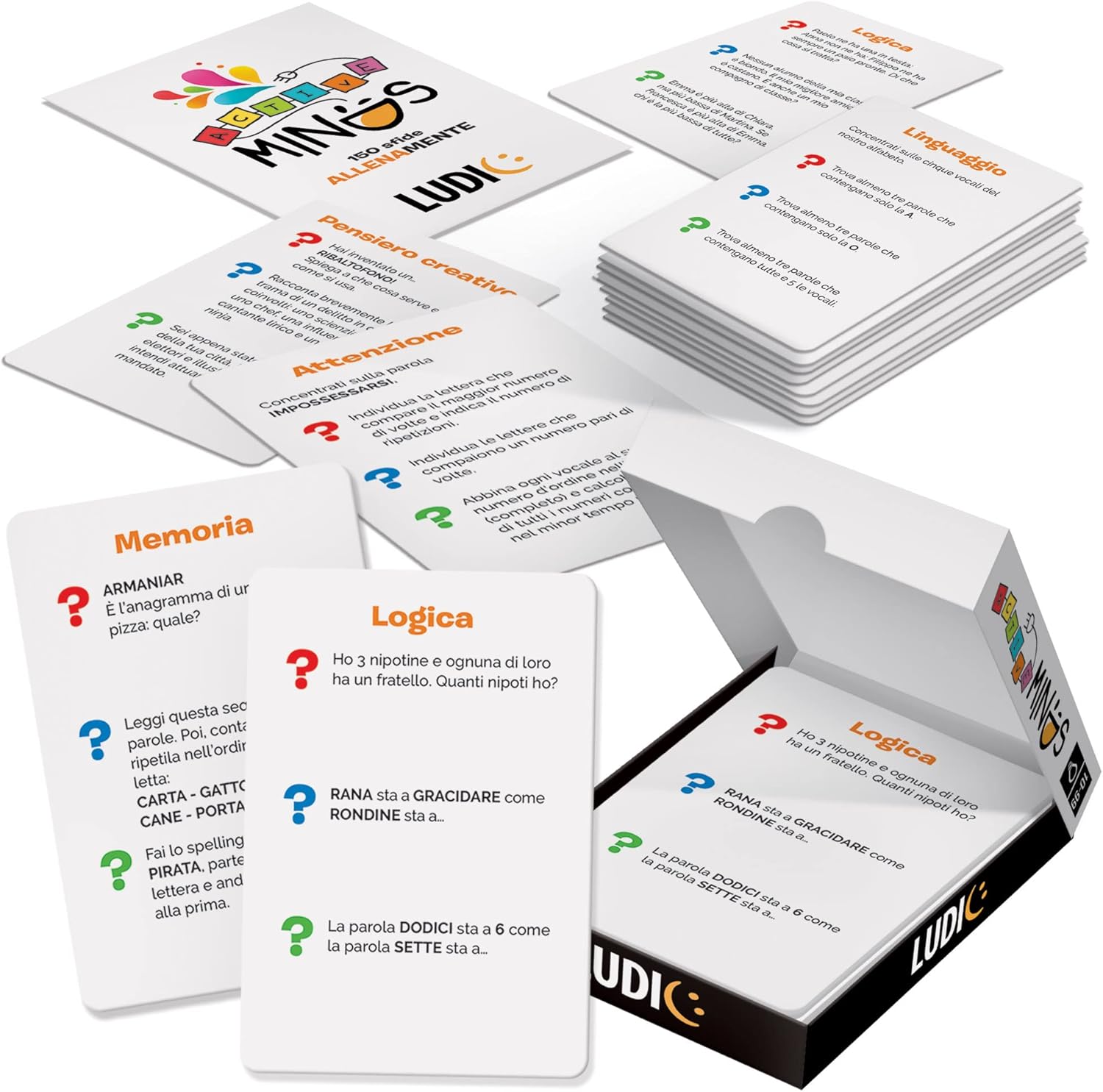 Demacia Ludic Active Minds 150 Training Challenges It51111 Board Game Travel Format for 1+ Players
