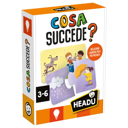 Headu-Lo que Sucede Italy Juego Educativo, Multicolor, Medium (15AF6D8059