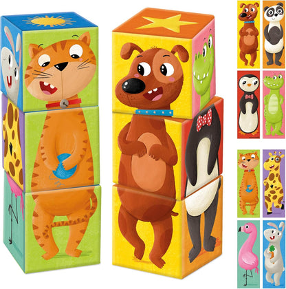 Goula 53468 Stackable Cube Puzzle Ages 2 and Up, multicoloured