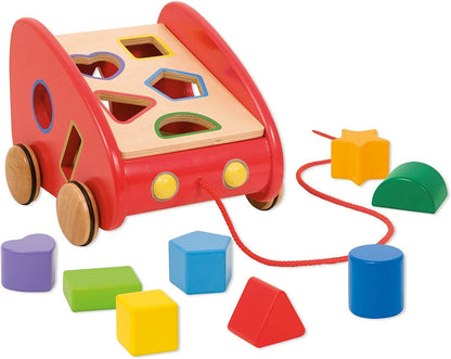 Goula Pull-Along Car Wooden Shape Sorter