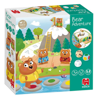 Goula Bear Adventure - Kids Board Games, Capture the Flag Game - Reach the Mountain & Develop Early Learning Skills - Fun Puzzle Board Games for Children - For 2 to 4 Players, Ages 3 Years Plus