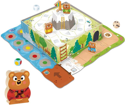 Goula Bear Adventure - Kids Board Games, Capture the Flag Game - Reach the Mountain & Develop Early Learning Skills - Fun Puzzle Board Games for Children - For 2 to 4 Players, Ages 3 Years Plus