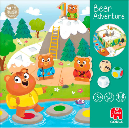 Goula Bear Adventure - Kids Board Games, Capture the Flag Game - Reach the Mountain & Develop Early Learning Skills - Fun Puzzle Board Games for Children - For 2 to 4 Players, Ages 3 Years Plus