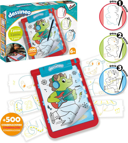 Diset Dessineo Personaggi Giocattolo educativo per imparare a disegnare i personaggi per bambini dai 6 anni