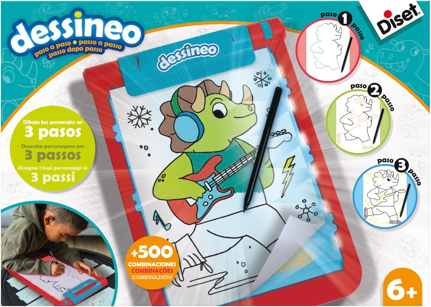 Diset Dessineo Personaggi Giocattolo educativo per imparare a disegnare i personaggi per bambini dai 6 anni