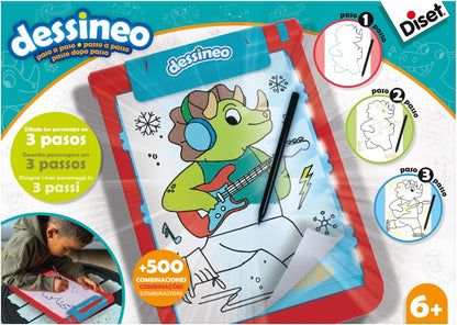 Diset Dessineo Personaggi Giocattolo educativo per imparare a disegnare i personaggi per bambini dai 6 anni