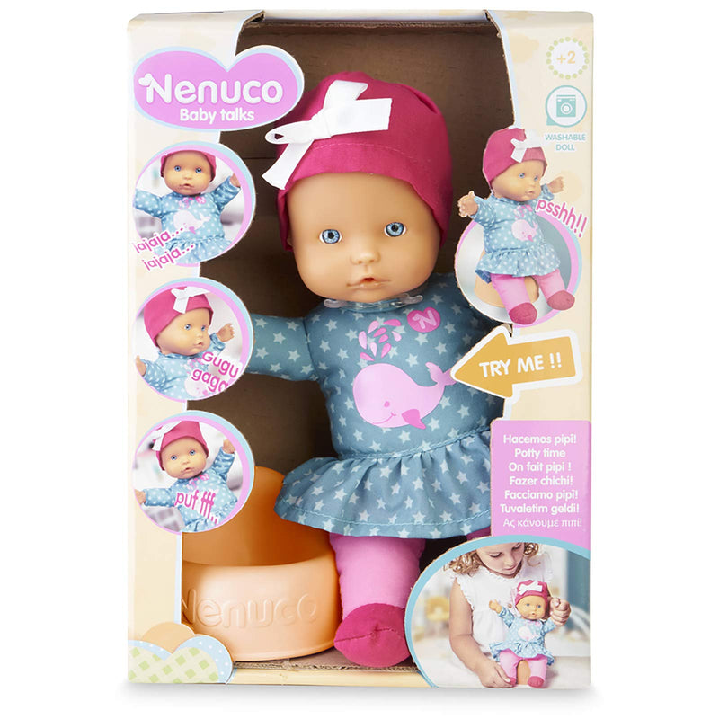 Nenuco - Baby Talks Spielzeugpuppe | Mit Tönen, Inklusive Orinal - Für Kinder ab 1 Jahr - Spielzeug Puppe, Puppen mit Zubehör