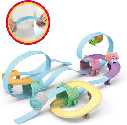 LOOPERS Hammies Speedy, Hamster Collectible Interactive Vehicle with Circuit Runs Inside and Out of Your Wheel - Toy and Game for Boys and Girls + 3 Years Old